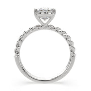 Renata Oval Cut Solitaire Rope Engagement Ring Setting - Nivetta